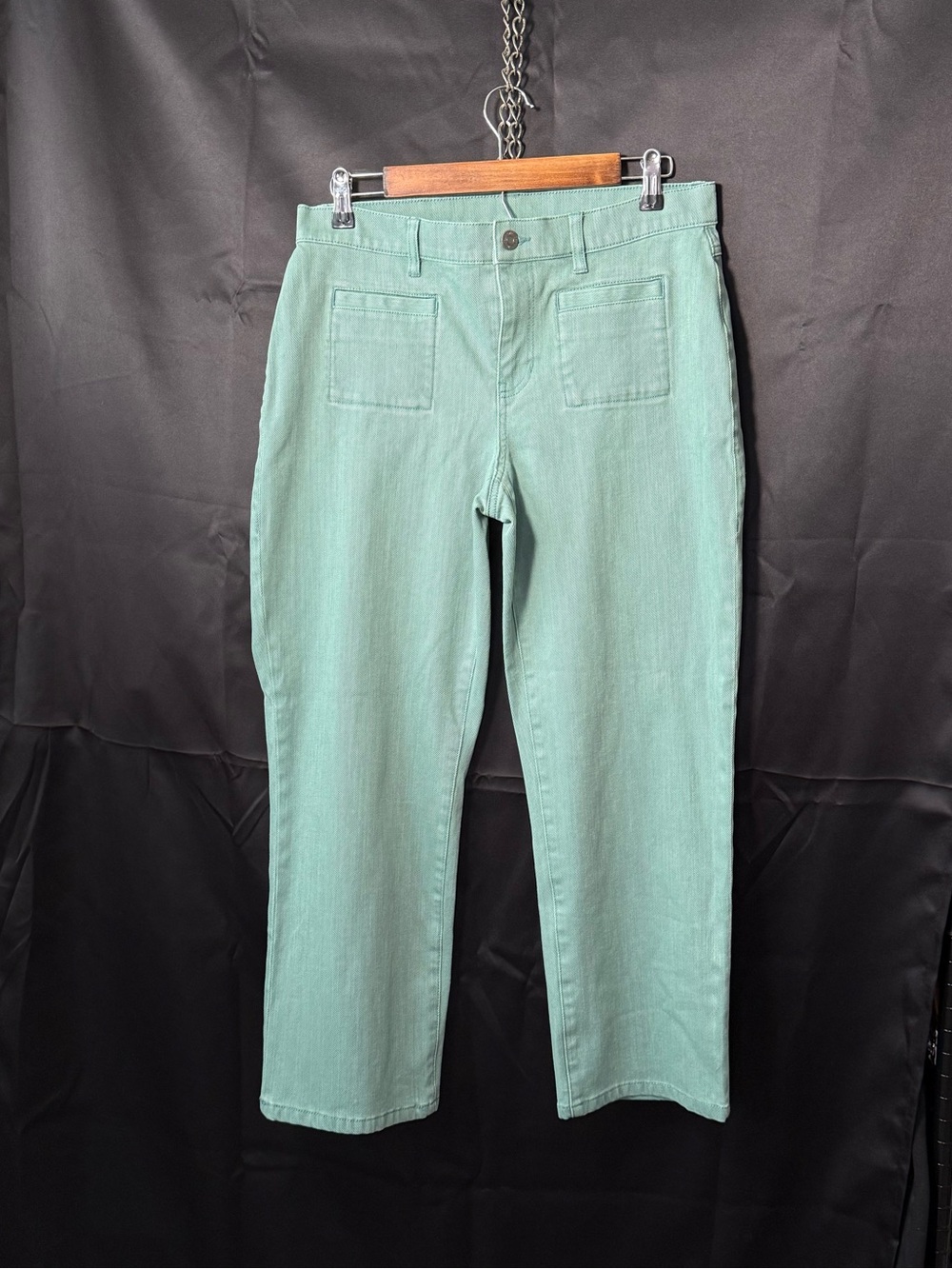 CAbi Seafiam green  crop Pants #6693 sz10 NWOT